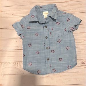 12 month Cat & Jack red star collated shirt.